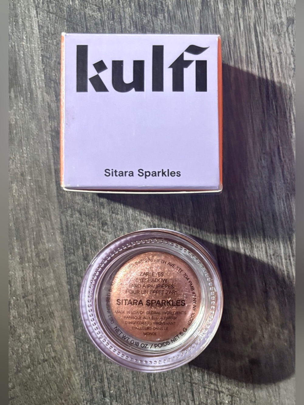 KULFI Zari Eyes Long-Lasting Crease-Proof Cream Eyeshadow Sitara Sparkles NEW